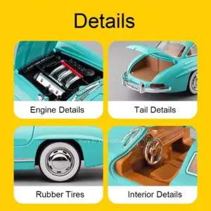 Mercedes-Benz 300SL Diecast Model in Red 11 S38ec9bb7774641b3ab957a83bb381c50s