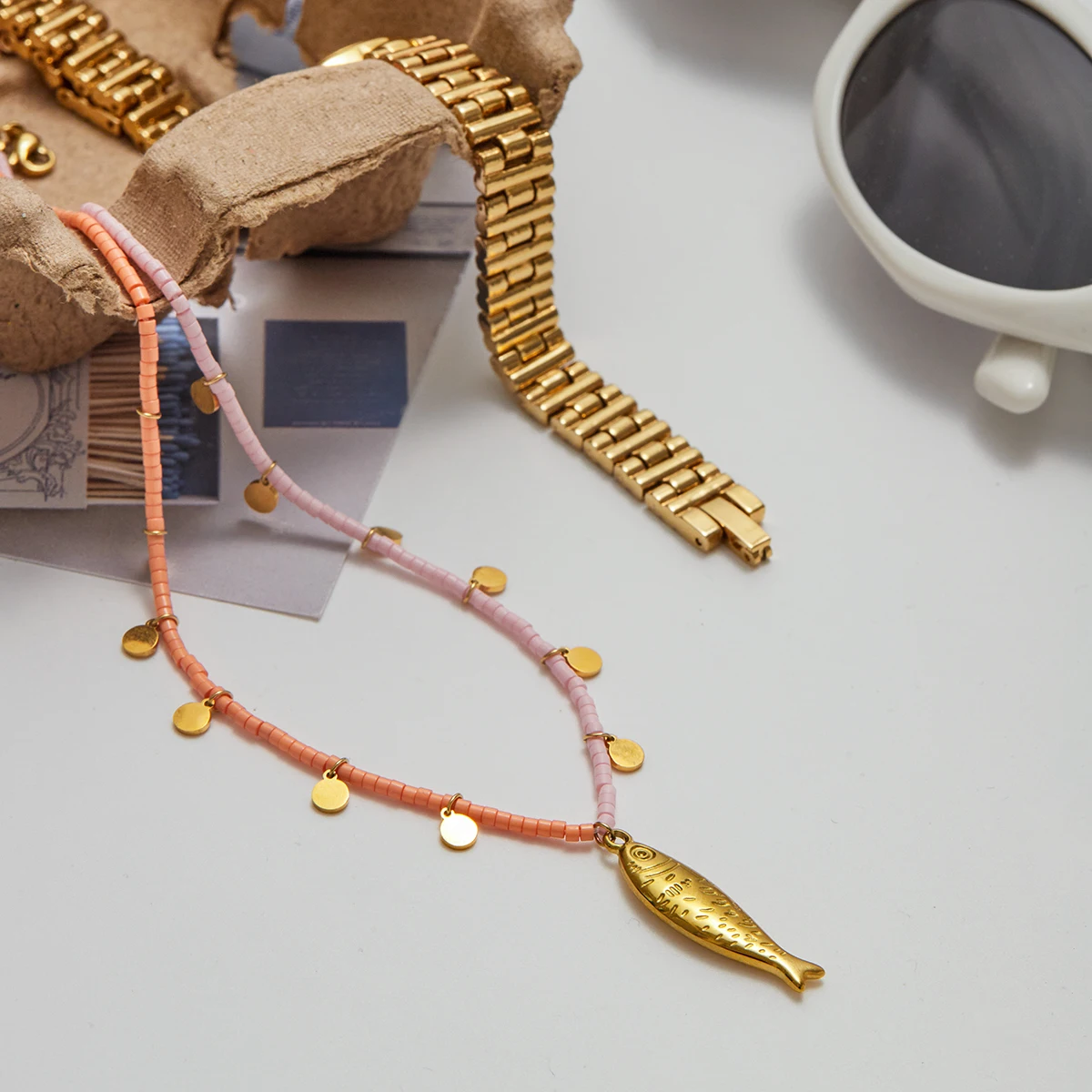 Stainless Steel Fish Necklace for Women 4 Stainless Steel Fish Necklace for Women - Image 4