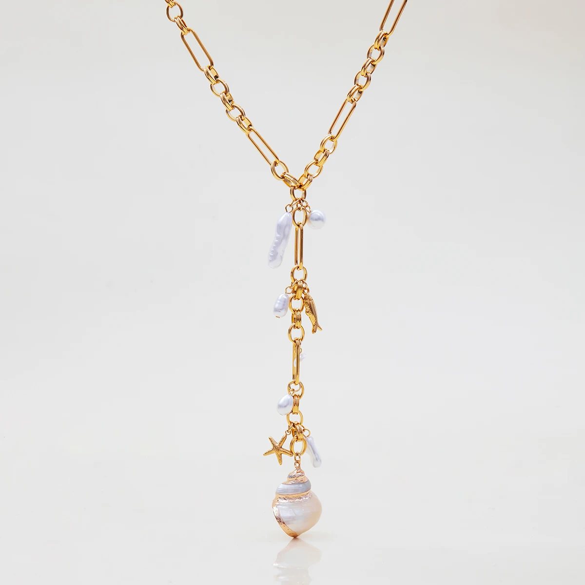 Ocean Wind Gold-Color Stainless Steel Necklace 6 Ocean Wind Gold-Color Stainless Steel Necklace - Image 6