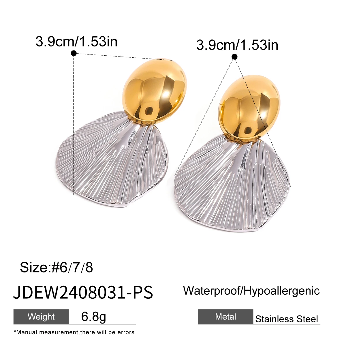 Stainless Steel Geometric Earrings Collection 8 Stainless Steel Geometric Earrings Collection - Image 8