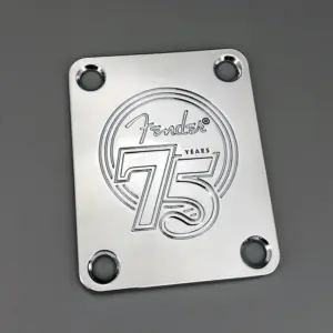 ST & Tele Guitar Neck Plate in Chrome, Silver, Black 17 S3931c187357742378bfd537db656e949Q