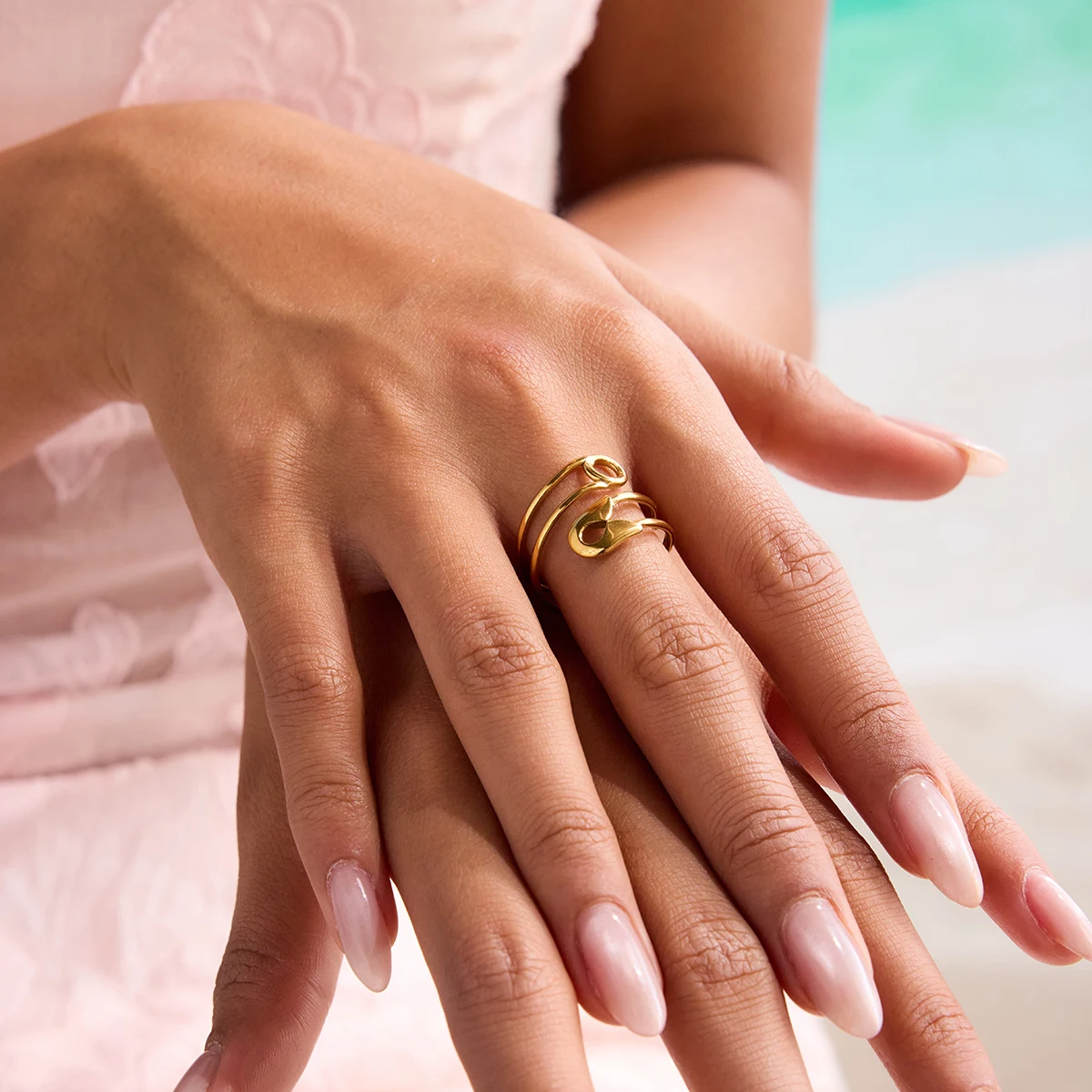 Minimalist Stainless Steel Ring Set for Women 4 Minimalist Stainless Steel Ring Set for Women - Image 4