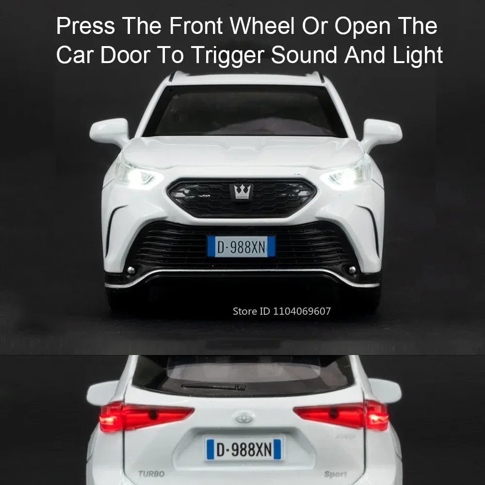 White 1:32 Scale Crown Kluger Model SUV 5 White 1:32 Scale Crown Kluger Model SUV - Image 5