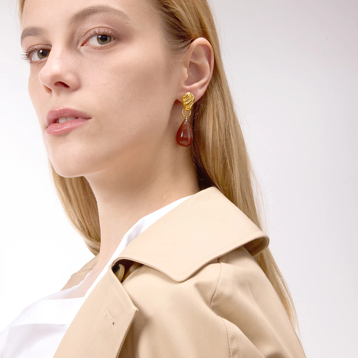 Elegant Stainless Steel Water Drop Earrings 3 Elegant Stainless Steel Water Drop Earrings - Image 3