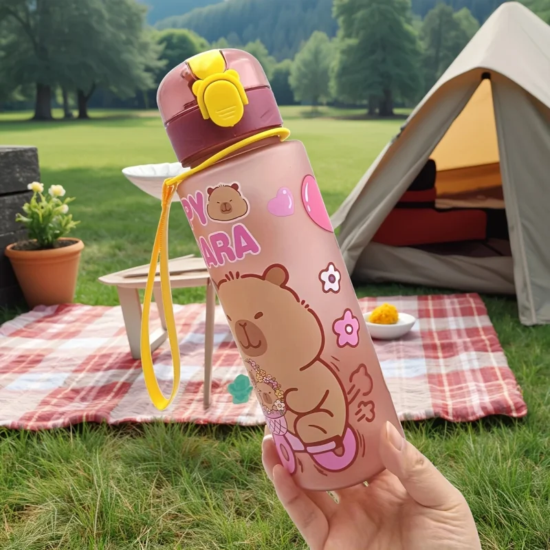 Colorful Cartoon Capybara Water Bottle 750ml 8 Colorful Cartoon Capybara Water Bottle 750ml - Image 8