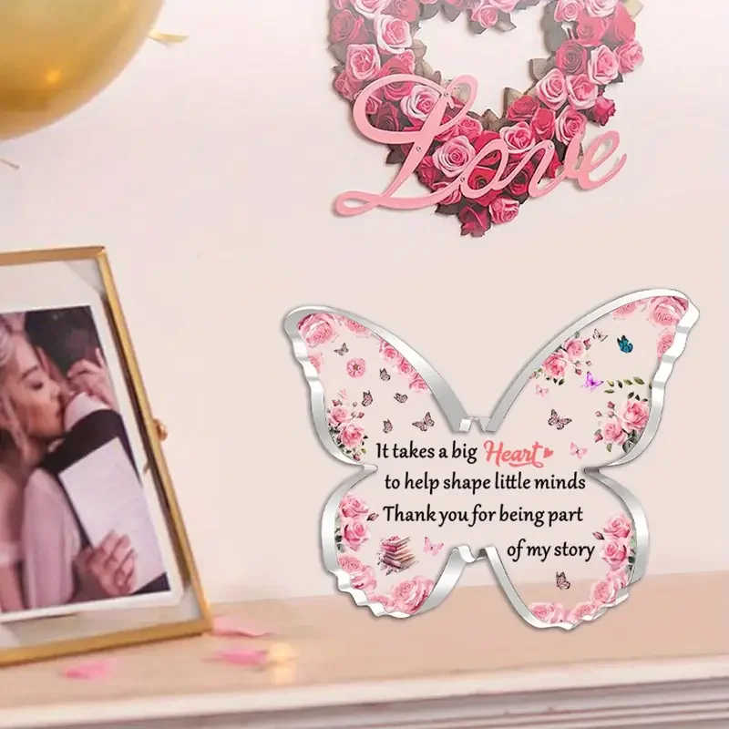 Butterfly Floral Acrylic Plaque for Decor 4 Butterfly Floral Acrylic Plaque for Decor - Image 4