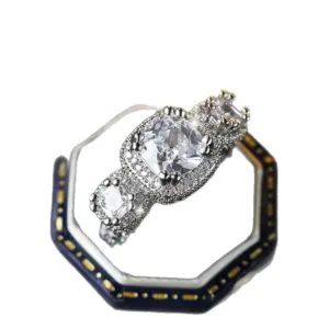Gold-Filled Silver Engagement Ring with Zircon 8 S398915b3d71340acaa3127ed5e2b954bw