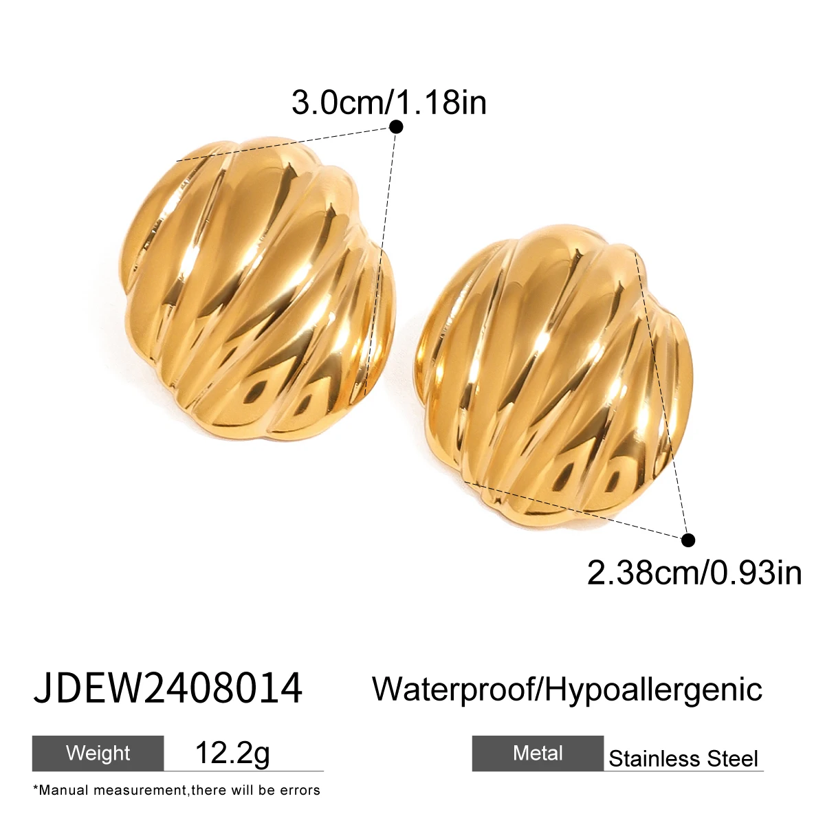 Stainless Steel Geometric Stud Earrings for Women 9 Stainless Steel Geometric Stud Earrings for Women - Image 9