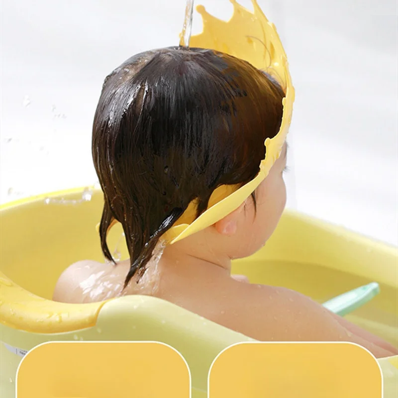 Bright Yellow Silicone Shower Hat for Kids 4 Bright Yellow Silicone Shower Hat for Kids - Image 4