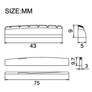 Premium Bone Nut and Saddle Set for 6-String Acoustic Guitars 8 S3a32a42b96244f208c0f2da4d537fdf1G