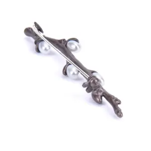 Vintage Bronze-Finish Flower Brooch with Freshwater Pearls 11 S3a355f081a5d4067b5d863b753016490a