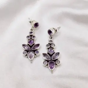 Geometric Purple Stone Drop Earrings 7 S3a4d1c10f2664aa29430f3ab8da5cc7eo