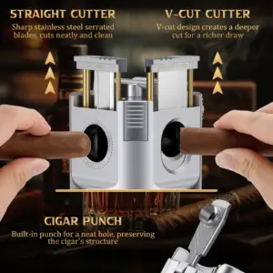 8-in-1 Desktop Cigar Lighter with Accessories 10 S3a547c7c880e429d92d0849a176bfc002