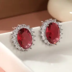 Red and White Cubic Zirconia Earrings 8 S3a7c6de717714e4d85e3153ff05a3af5a
