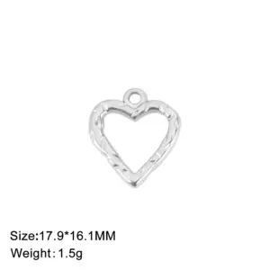 Heart-Shaped Stainless Steel Charms Collection 16 S3a869278ad9743bdb1fbb8520d92e5d8o