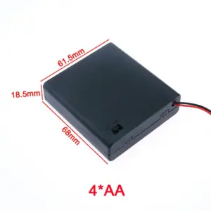 Black AA Battery Storage Case with 8 Slots 18 S3ac6494609ca46a9be07e39658ff0cb1y