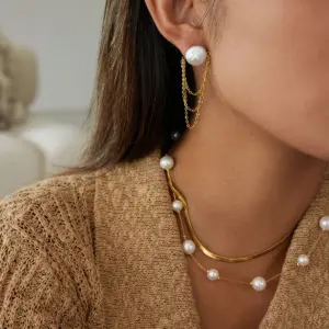 Elegant Stainless Steel Pearl Tassel Earrings 10 S3ae89bd7ac6647e48f78646633a27dc94