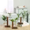 Modern Bamboo and Wood Tabletop Vase Model E123