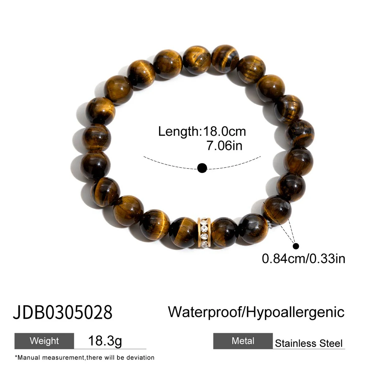 Elegant Stainless Steel Women's Tiger Eye Bracelet 7 Elegant Stainless Steel Women's Tiger Eye Bracelet - Image 7