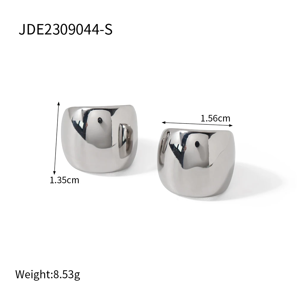 Modern Gold-Tone Stainless Steel Earring 9 Modern Gold-Tone Stainless Steel Earring - Image 9