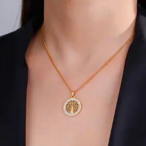 Stainless Steel Tree of Life Necklace for Women 12 S3b572ec346a746b98666d8bb9e2ea71fs