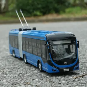 Bright Blue 1:42 Scale Trolleybus Model 8 S3b7b29ebe1144b9aa5279702a85a2283V