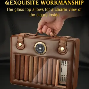 Stylish Travel Cigar Humidor with Glass Top 9 S3baeb990280c498dbcdbeaf809d9bf5d9