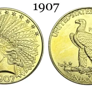Authentic 1907 US Gold Coin Replica 10 S3bb4524647e94d01b69c0a2451bb1598O