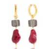 Irregular Resin Drop Earrings in Gold