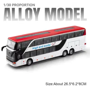 Gold Double-Decker Bus Model 1:30 Scale 17 S3bc7a0087f024d768e27a2d5cdc90d42H