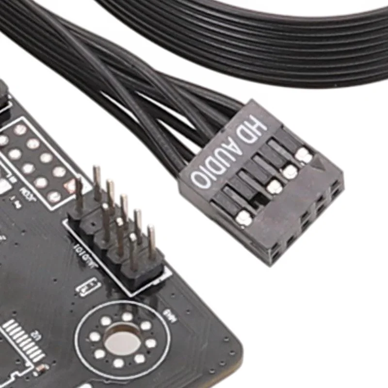 Black 9-Pin PC Front Panel Audio Extension Cable 2 Black 9-Pin PC Front Panel Audio Extension Cable - Image 2