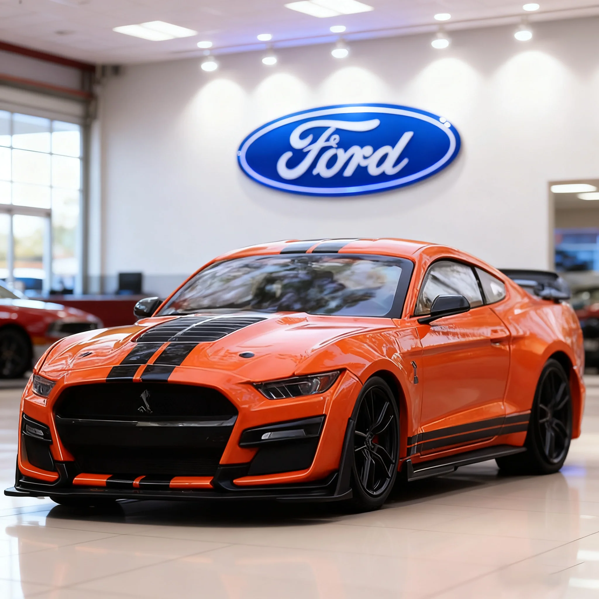 Green 1/24 Shelby GT500 Diecast Model 5 Green 1/24 Shelby GT500 Diecast Model - Image 5