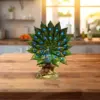 Colorful Peacock Resin Sculpture