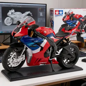 Miniature CBR1000RR-R Motorcycle Model with Lights