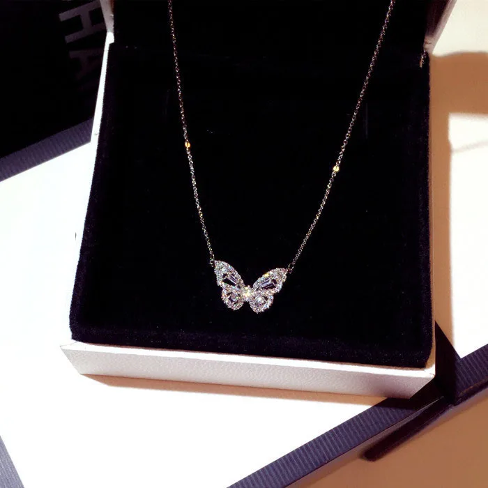 Sterling Silver Butterfly Necklace, 45cm Length 3 Sterling Silver Butterfly Necklace, 45cm Length - Image 3