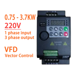 220V 4KW VFD Inverter for Motor Control