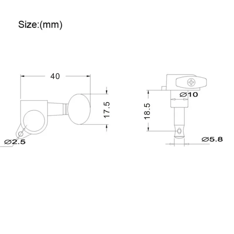 Ukulele Tuning Pegs with 1:15 Gear Ratio 6 Ukulele Tuning Pegs with 1:15 Gear Ratio - Image 6