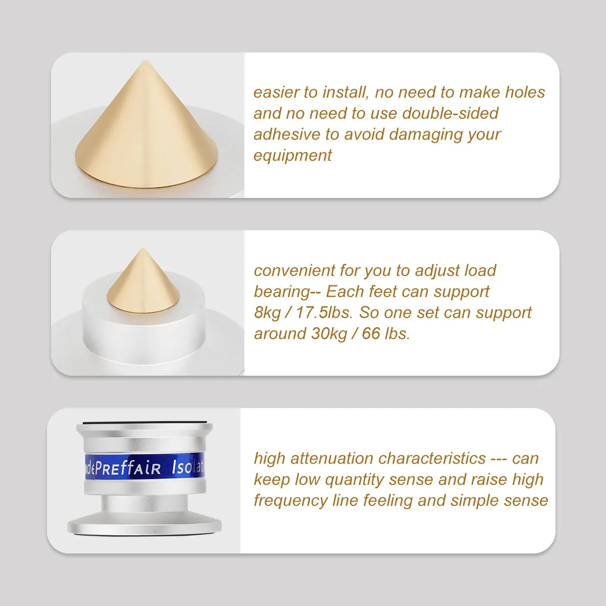 Premium Speaker Isolation Spikes for Audio Equipment 5 Premium Speaker Isolation Spikes for Audio Equipment - Image 5