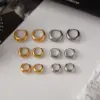 Gold Stainless Steel Hoop Earrings 20mm-15mm