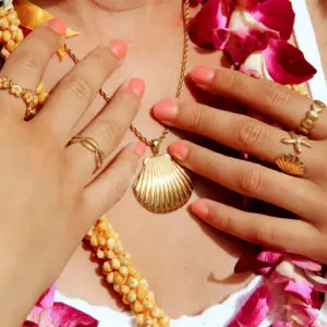 Coastal-Inspired Stainless Steel Gold Pendant Necklace 14 S3ce4ff9324e34a68b1feeaa3871a23413