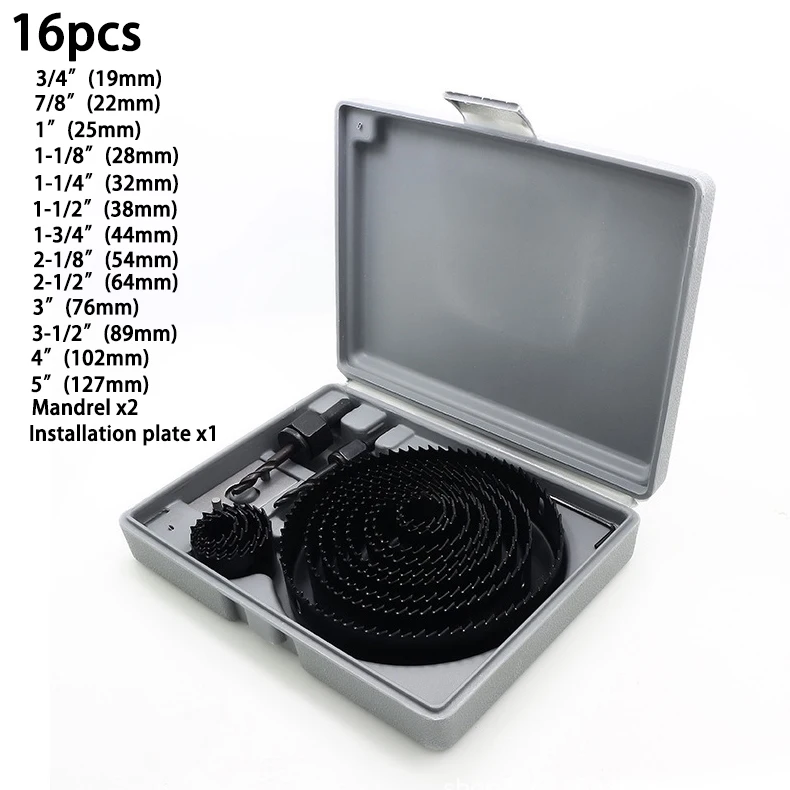 Professional Hole Saw Set 3/4" to 5" (19-127mm) 7 Professional Hole Saw Set 3/4" to 5" (19-127mm) - Image 7
