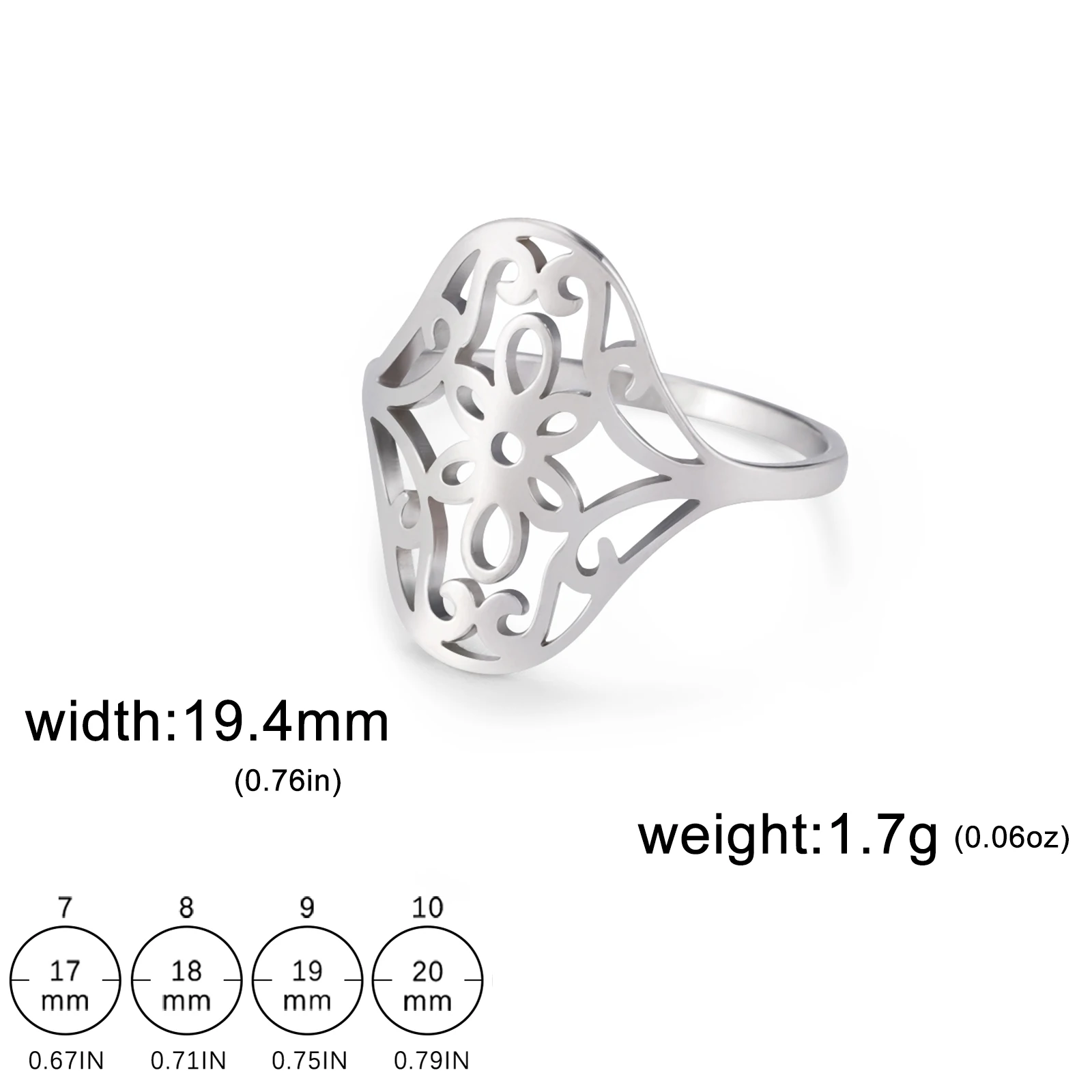 Elegant Filigree Flower Ring for Women 7 Elegant Filigree Flower Ring for Women - Image 7