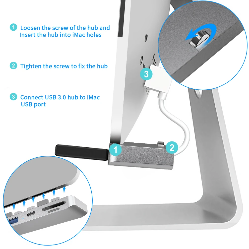 USB 3.0 Hub for iMac, 3 Ports, SD Card Reader 5 USB 3.0 Hub for iMac, 3 Ports, SD Card Reader - Image 5