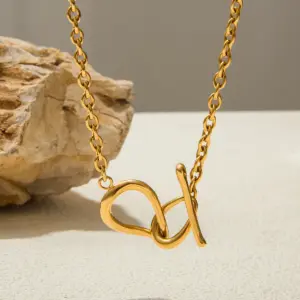 Elegant Stainless Steel Gold-Color Heart Necklace 11 S3dcb4123286546a88593a0eff8377c7fD