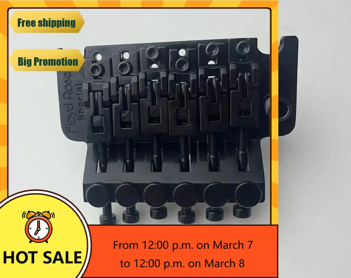 Black Floyd Rose Tremolo Bridge System 3 Black Floyd Rose Tremolo Bridge System - Image 3