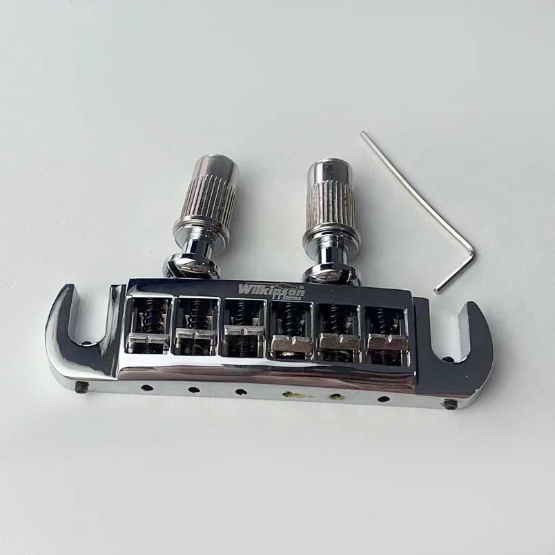 Wilkinson WOGT3 Chrome Silver Guitar Bridge 3 Wilkinson WOGT3 Chrome Silver Guitar Bridge - Image 3