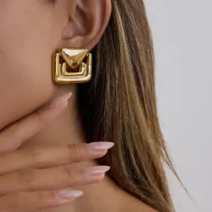 Modern Geometric Stainless Steel Earrings 8 S3de767158f3c4fdf801dc3f1f798e097M