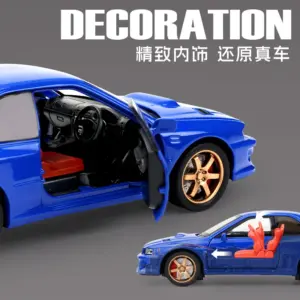Vibrant Blue Subaru Impreza 1:32 Scale Diecast Model 12 S3ded238d52474f838c2602582b00bf855