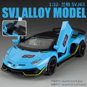 1:32 Lamborghini Aventador SVJ Diecast Model 17 S3e03c6f5fcc64e308088bbfd66063cd7i