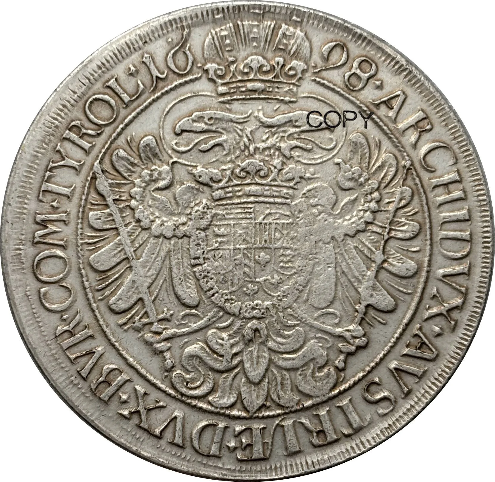 Austrian Empire 1698 Thaler Replica Coin 6 Austrian Empire 1698 Thaler Replica Coin - Image 6